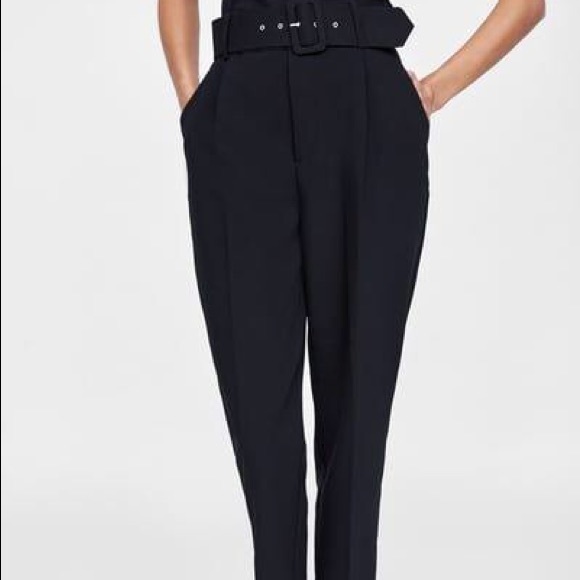 Black belted pants - Picture 2 of 2